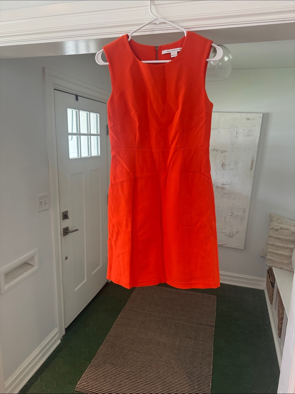 Diane Von Furstenberg Strapless Dress in Bright Orange